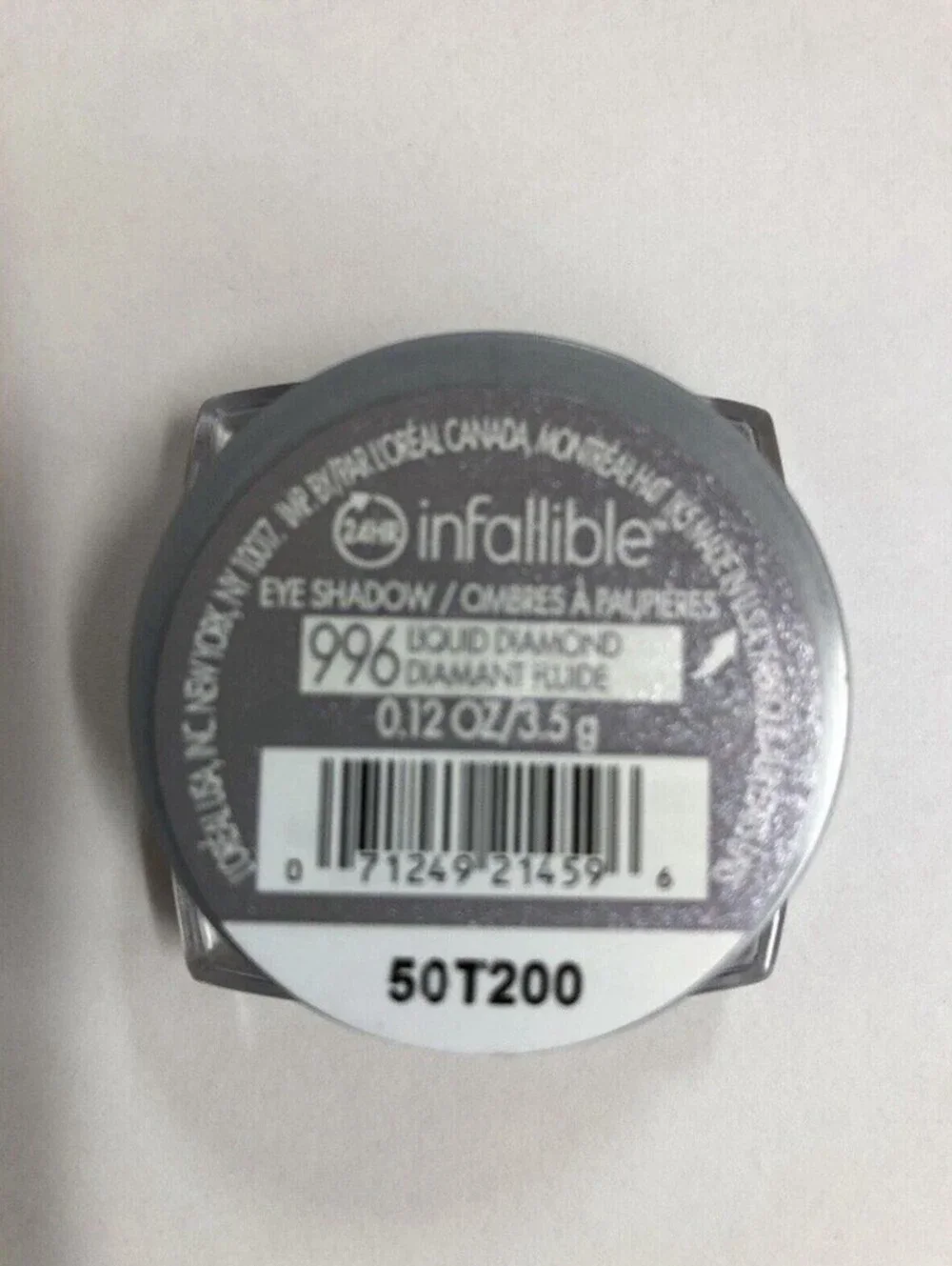 L'Oreal Paris Infallible 24 HR Eye Shadow, 0.12 Ounce Loreal Liquid Diamond #996